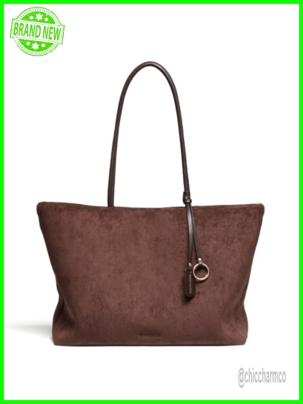 Slouchy Work Tote Bag Lightweight Faux Suede Purse Large Handbag